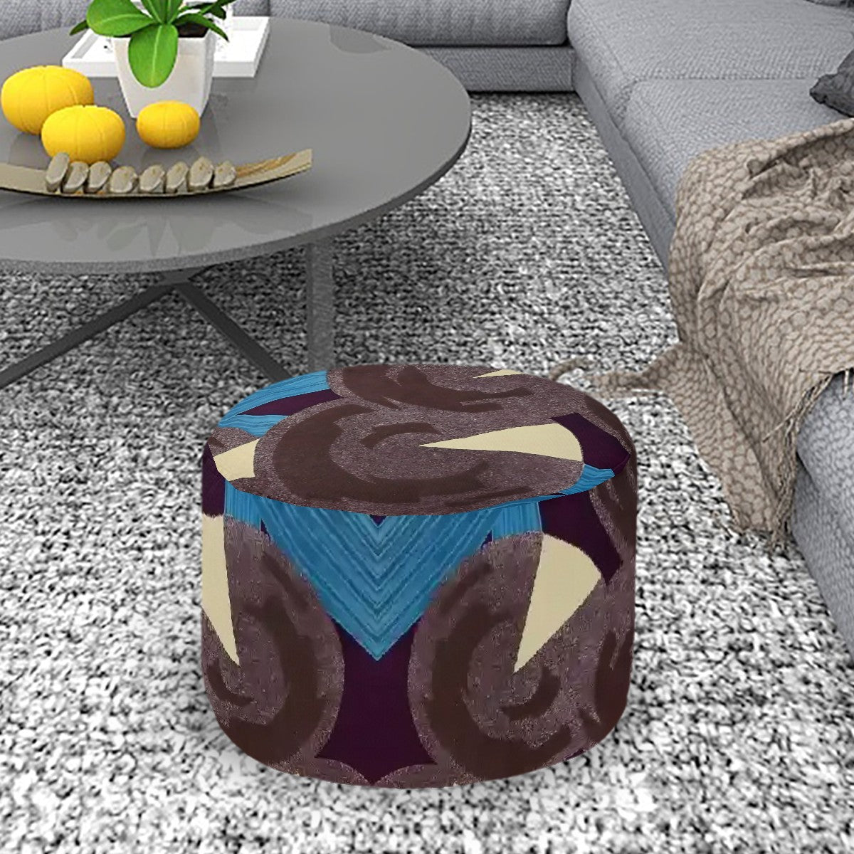 Round Pouf Ottoman - POP DECO