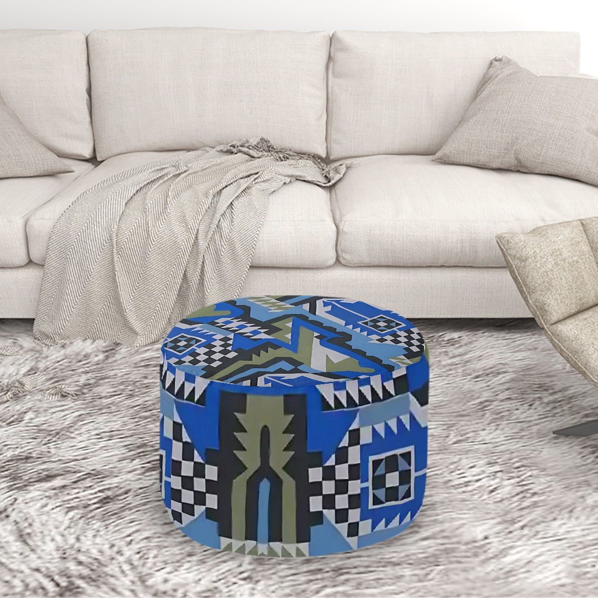 Round Pouf Ottoman - POP DECO