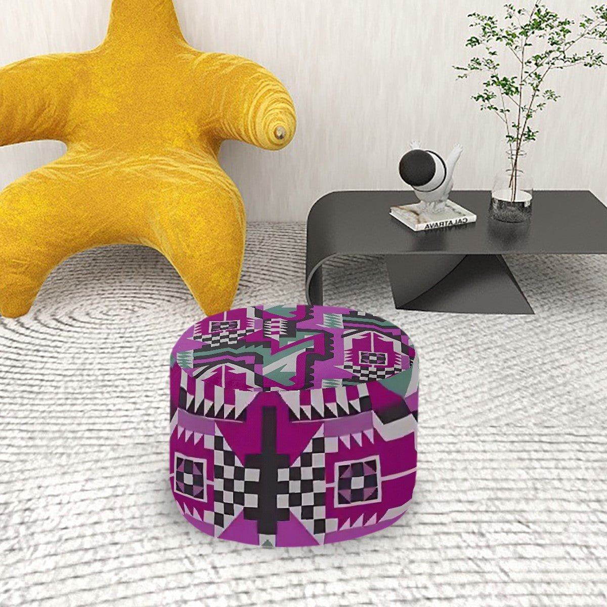 Round Pouf Ottoman - POP DECO