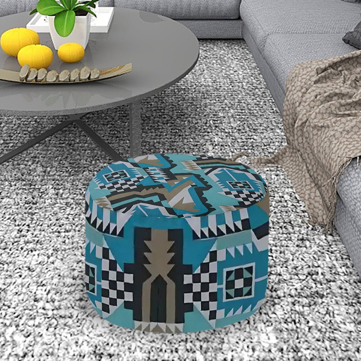 Round Pouf Ottoman - POP DECO