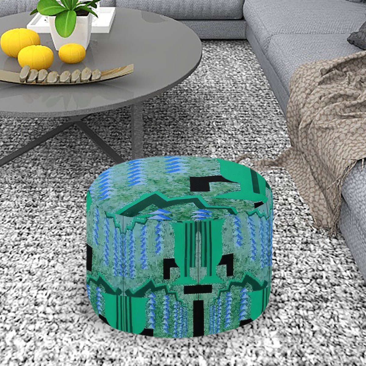 Round Pouf Ottoman - POP DECO