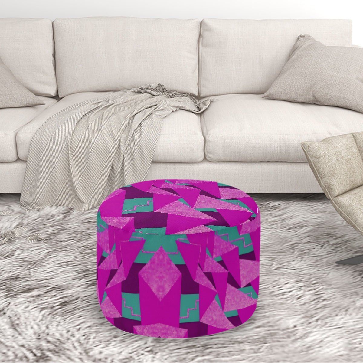 Round Pouf Ottoman - POP DECO