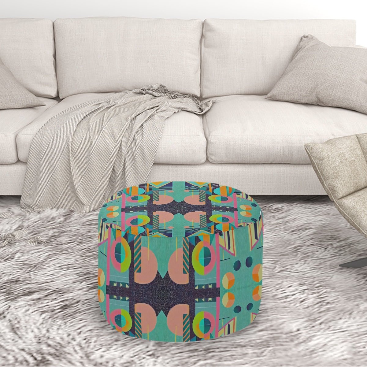 Round Pouf Ottoman - POP DECO