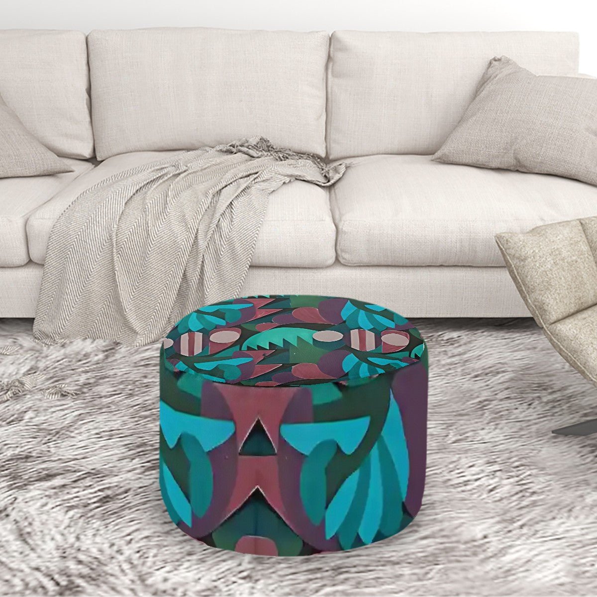 Round Pouf Ottoman - POP DECO