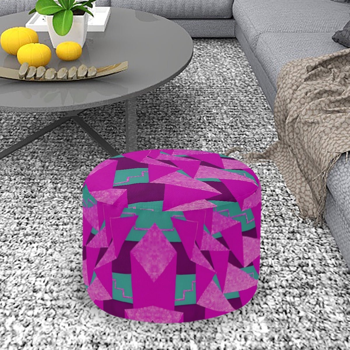 Round Pouf Ottoman - POP DECO