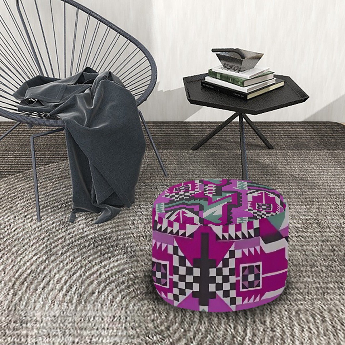 Round Pouf Ottoman - POP DECO